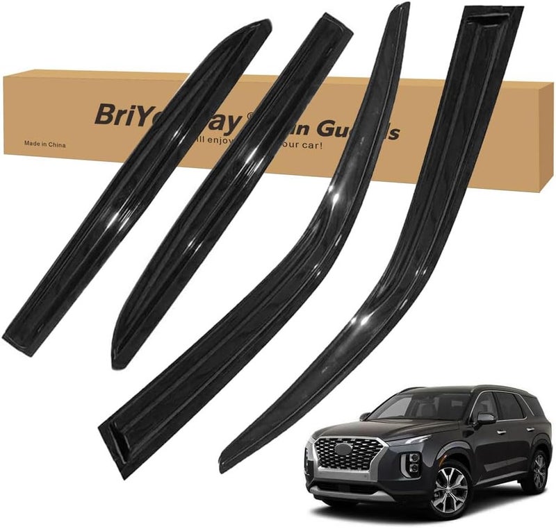 BriYorWay Vent Shades Rain Guards for Hyundai Palisade 2020 2021 2022 2023 2024 Accessories, for Hyundai Palisade Window Deflectors Window Visors - Image 1